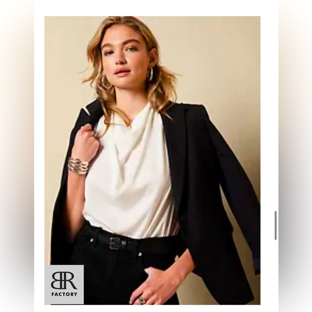 Banana Republic Factory NWT new with tags Essential Cowl Neck Blouse size small